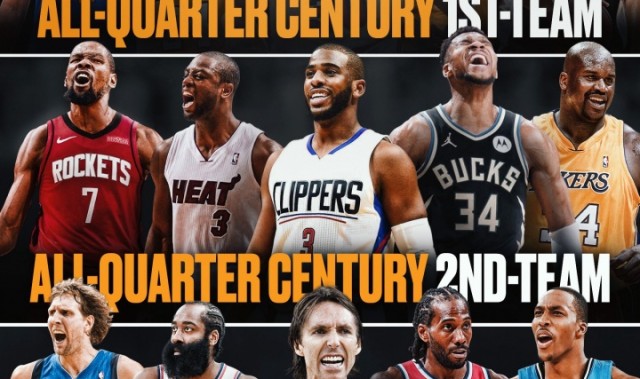 开云体育官网-美媒评选21世纪前25年最佳阵容：库科詹邓约领衔一阵，炮韦杜字鲨入选二阵